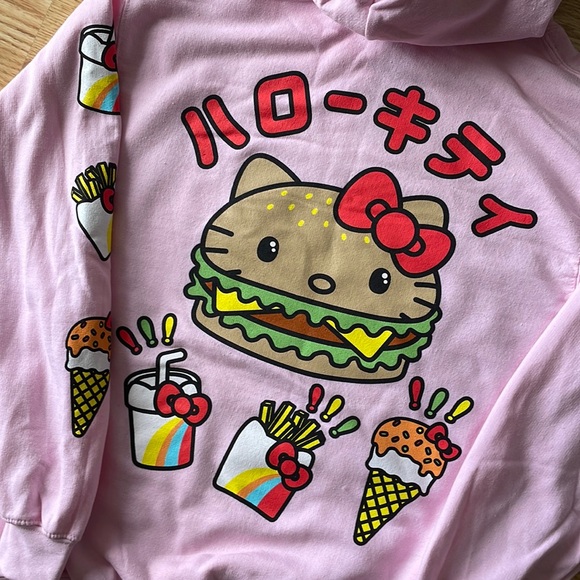 Hello Kitty Sanrio Japan pink hooded sweatshirt sweater small brand new NWT - Picture 5 of 6